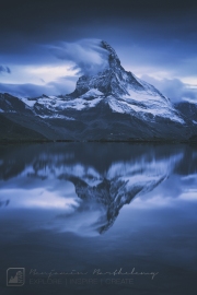 Long exposure of Matterhorn (4,478m) with reflexion in the Stelisee lake, Valais,Switzerland, September 2017